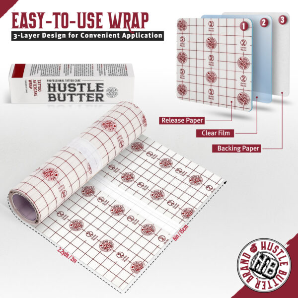 Hustle Butter Tattoo Aftercare Wrap - PROFESSIONAL SIZE - Image 4